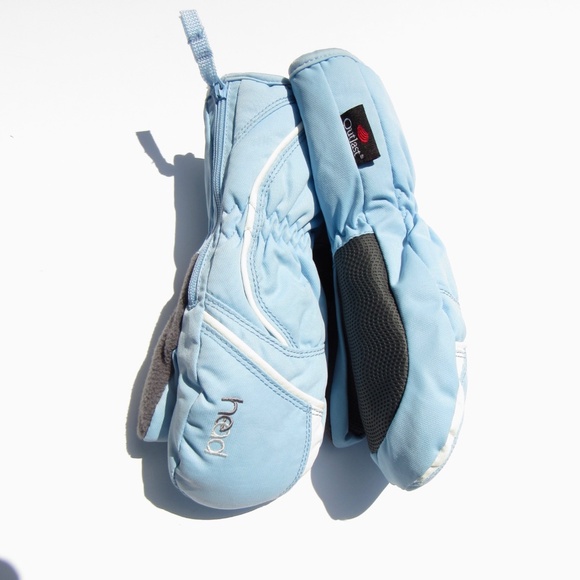 Head Light Blue Kids Mittens Kids w/ Side Zippers - Picture 4 of 13